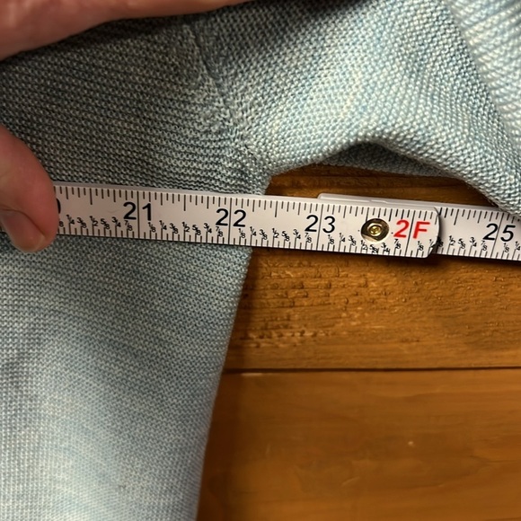 Eileen Fisher  100% ‎ Merino Wool Open Knit Cardigan Womens Sweater Lg sea foam - Picture 5 of 8